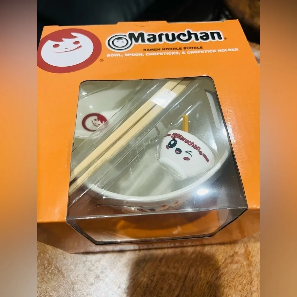 Maruchan Ramen Bowl Set includes BOWL , SPOON,CHOPSTICKS & CHOPSTICK HOLDER
